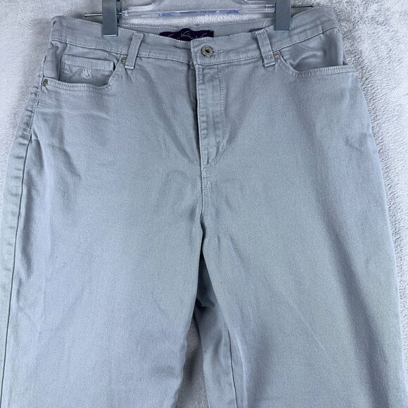 Gloria Vanderbilt Amanda Straight Leg Jeans High Rise Womens Grey 12 Average - Picture 3 of 12